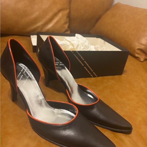 WOMEN’S BRUNO BORDESE HEELS size US 5 EUR 39 1/2 NEW HOT ITALY BLACK HIGH HEELS - Picture 4 of 16